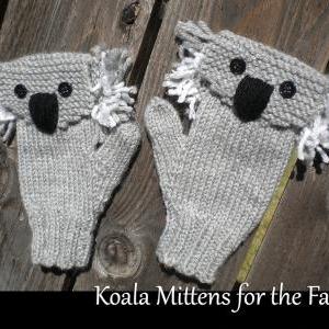 Koala Mittens For The Family Knitting Pattern on Luulla