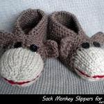 Sock Monkey Slippers For A..
