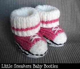 Little Sneakers Baby Booties Knitting Pattern