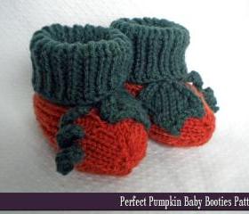 Pumpkin Baby Booties Knitting Pattern