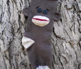 Sock Monkey Christmas Stocking Knitting Pattern