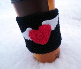 Tattooed Hearts Coffee Cozy Pattern