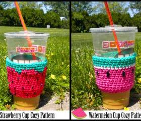 Summer Fruits Cup Cozies Pattern