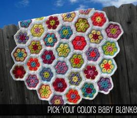 Pick Your Colors Baby Blanket Pattern