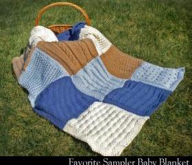 Favorite Sampler Baby Blanket Knitting Pattern