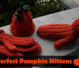 Perfect Pumpkin Mittens Knitting Pattern