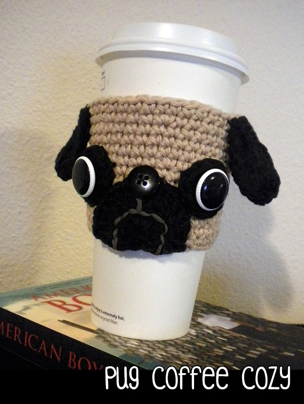 pug cozy pug coffee cozy crochet pattern on luulla pug cozy pug coffee cozy crochet pattern on luulla